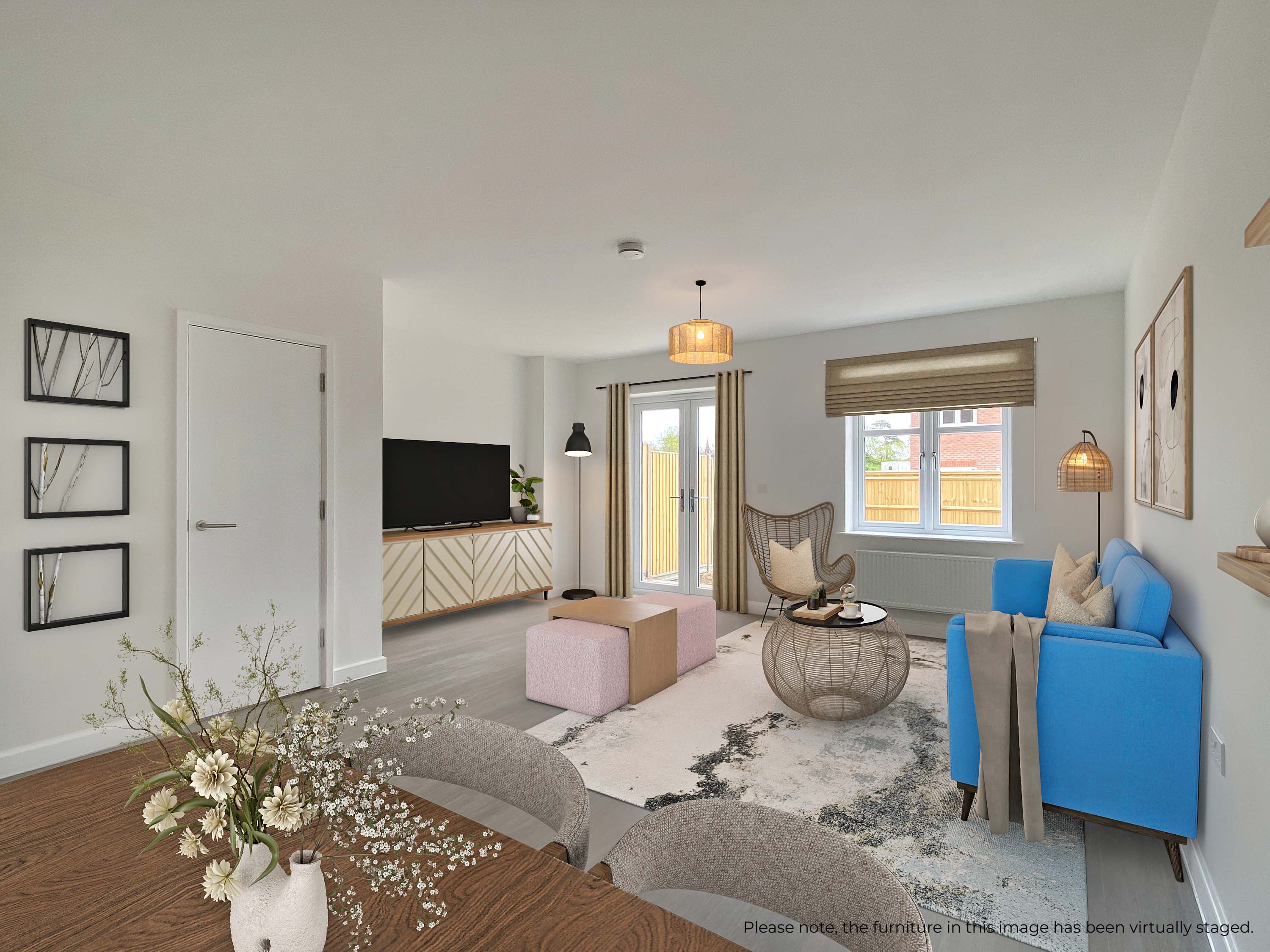 Living Room Virtual Staging